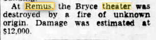 Bryce Theatre - Destroyed By Fire Dec 18 1951